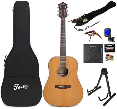 Westerngitaar starterset - incl. tas, tuner, riem en standaard - Hout