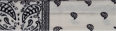 Haarsoires Haarband Stof 6cm - Paisley Patroon - Wit