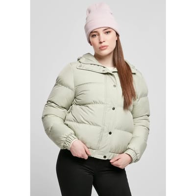Urban Classics Ladies Hooded Puffer Jacket Winterjas mint XS - Katoen - Basics