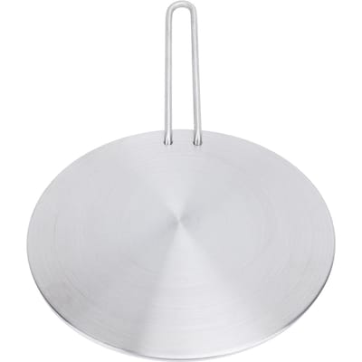Convertisseur Diffuseur de Chaleur en Acier Inoxydable avec Poignée Amovible Plaque Adaptatrice à Induction Ronde pour Cuisinière à Gaz Plaque de Cuisson en Verre No.20 white