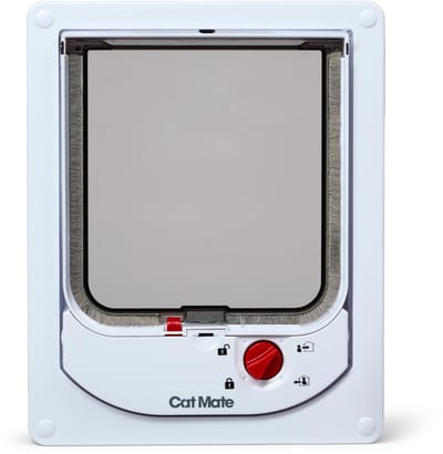 Cat Mate Elektromagnetisch Kattenluik met 4-Wegvergrendeling - 24,2 cm x 19,5 cm x 6 cm - wit - 254W