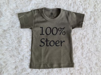 Little Jay 100% stoer - Leger groen - T-shirt korte mouw