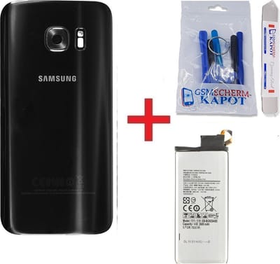 Achterkant + Batterij Geschikt voor Samsung Galaxy S7 – Premium – Zwart
