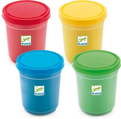Djeco boetseerklei 4 potjes klassieke kleuren