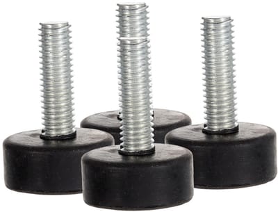 Dailygoods- Meubelnivellerer - Verstelbare rubberen voetkussens - Antislip voetjes - Schokabsorberende voetbeschermers - M8 schroeven - 4 stuks - Geschikt voor tafels en apparaten