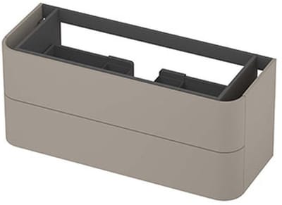 INK - Afgeronde Onderkast Gelakt 2 Laden Softclose Tbv Grepen - 1200x450x520 Mm - Mat Creme Cotton