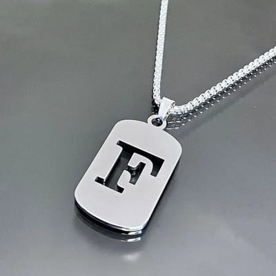 Livano Ketting - Heren - Staal - Nep zilver - Met Hanger - F