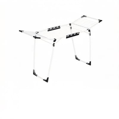 Kledingdroogrek Opvouwbaar Ruimtebesparend Groot Droogoppervlak Voor Kleding Stevig Duurzaam Metalen Frame Gemakkelijk Te Gebruiken En Schoon Te Maken Geschikt Voor Binnen, Balkon, Badkamer, Tuin 56,5x173x96,5cm Wit