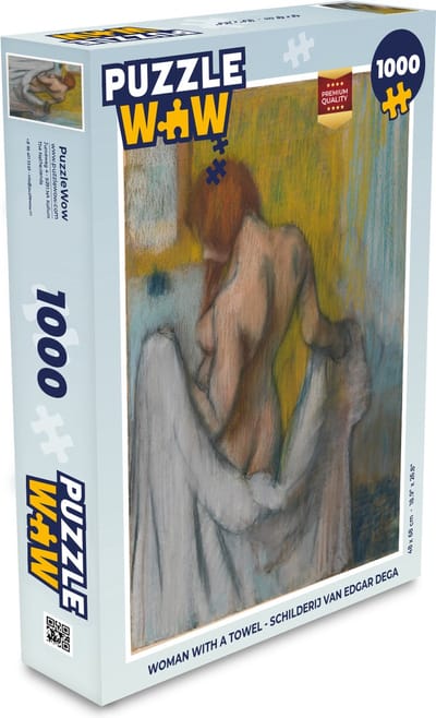 Puzzel Woman with a Towel - Schilderij van Edgar Degas - Legpuzzel - Puzzel 1000 stukjes volwassenen