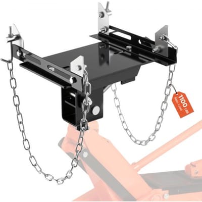 VEVOR Transmissie-Krikadapterbak, Capaciteit 500kg, Zware Stalen Krik voor Auto met 1-1/5 Inch Verwijderbare Zadelas, voor Garage en Reparatiewerkplaats, Zwart