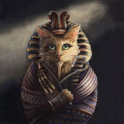 5D Doe-het-zelf Diamant Schilderen Kat Cosplay Egyptische Farao Borduurwerk Kruissteek 30x30CM gray