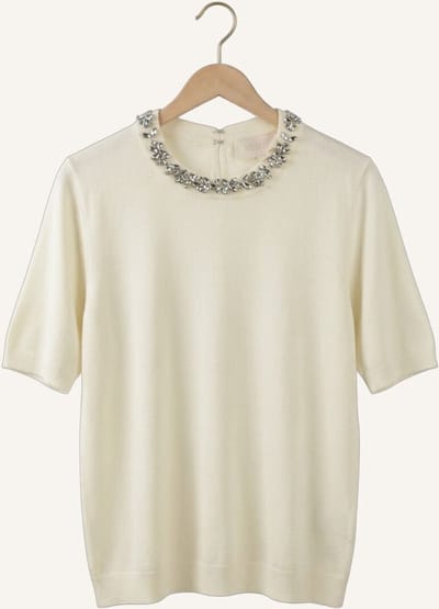 Notre-V Nv-herma Tops & T-shirts Dames - Shirt - Gebroken wit - Maat L