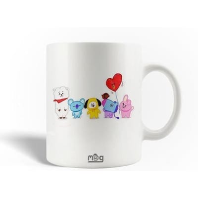 Mug en Céramique BTS Bangtan Sonyeondan BT21 Van Tata Chimmy Cooky Rj Koya Mang Et Shooky