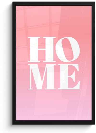Poster in lijst - Fotolijst 40x60 cm - Posters - Home - Letters - Groot - Roze - Posterlijst zwart - Decoratie - Wanddecoratie woonkamer - Muurdecoratie slaapkamer
