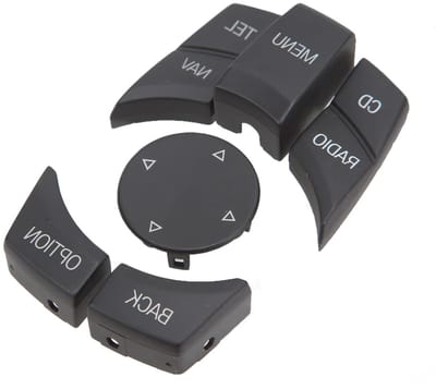 Multimedia Bedieningselement voor Auto Center Console, ABS Anti-kras Stijlvolle Knop Cover Trim voor 1 3 5 Serie (Matte Zwart) - Perfecte Aanpassing en Bescherming