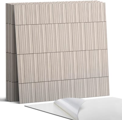Coloray Wandpanelen Zelfklevend - Parallelle lijnen op de achtergrond Zelfklevende Wandpanelen - 50 cm x 50 cm - Beige Wandpaneel PVC - 5 stuks - Texturen Wandpanelen Zelfklevend - Wandbord Keuken - Wandpaneel Badkamer