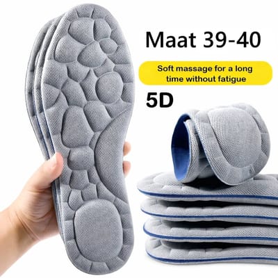 5D Nano Inlegzolen I Foam Zolen I Inlegzolen Voor Pijnonderdrukking I Inlegzooltjes I Sport Zolen I Zweetabsorberend I Schoen Zooltjes I Maat 39 - 40