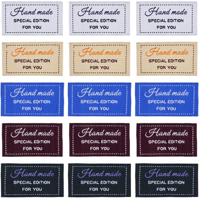 Allecto - Handgemaakte Labels voor Kleding - Labels - Duurzaam en veelzijdig - 5 Kleuren - Woven Tags - Perfect voor naaiprojecten - Geschikt voor ...