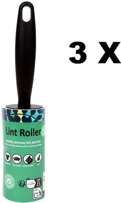 Kledingrollers | Kledingroller | Kleefroller kledingborstel - Pluizenroller | Kledingborstel |Kleding ontpluizer | Reis Kleding Roller|3X Rollers| Blauw