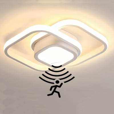 Moderne LED Plafondlamp met Bewegingssensor en Daglichtsensor - 36W - Voor Hal, Trap en Woonkamer