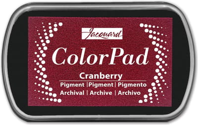 Jacquard inktkussen Cranberry - pigment inkt voor knutselen en stempelen.