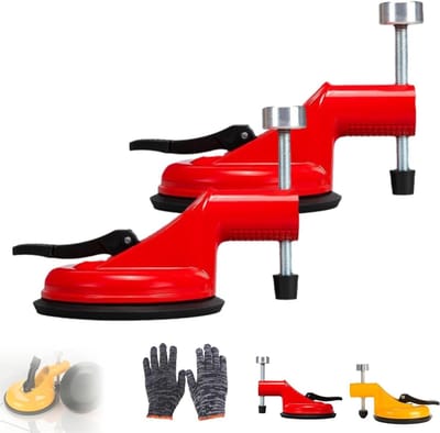 Hoogte-setter - Nivelleerhulp Tegelgereedschap - Naden Egaliseren - Precisie Micronivellering - 2 stuks - Rood