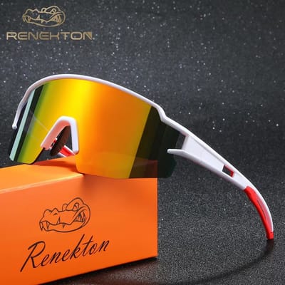 Retro Zonnebril Wit-Geel-Rood - Outdoor Sunglasses voor Autorijden & Dagelijks Gebruik