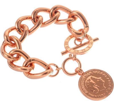 Behave - Rosékleurige armband - Vintage munthanger voor statementlook