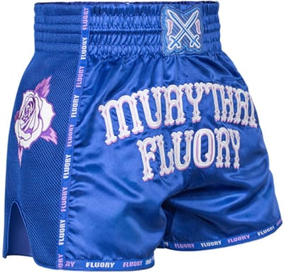 Fluory Muay Thai Kickboks Short Pistola Blauw - S