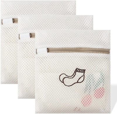 Set van 3 Wasnetten voor Delicate Kleding, Ondergoed en Schoenen - Ideaal voor Reis en Wassen, 18 x 20 cm
