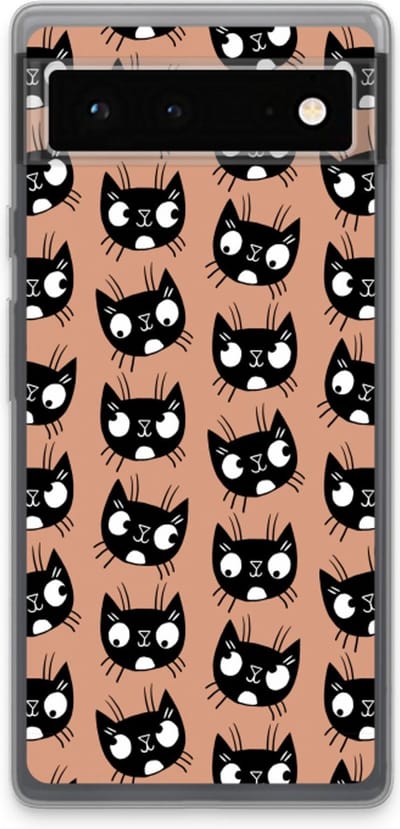 Case Company® - Hoesje geschikt voor Google Pixel 6 hoesje - Kat - Soft Cover Telefoonhoesje - Bescherming aan alle Kanten en Schermrand