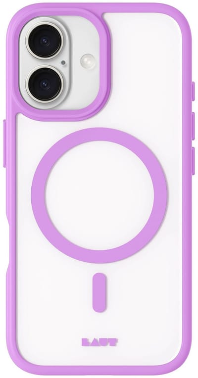 LAUT HUEX PROTECT Hoesje, Mat, Soft-Touch Afwerking, MagSafe® Compatibel, IMPKT Cell® Valbescherming, iPhone 16, Roze