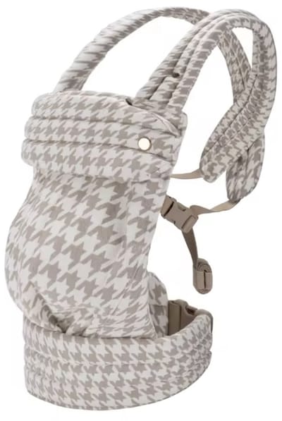 Draagzak baby - Beige - Geruit - Voorkant en achterkant - Comfortabel - Makkelijk te dragen