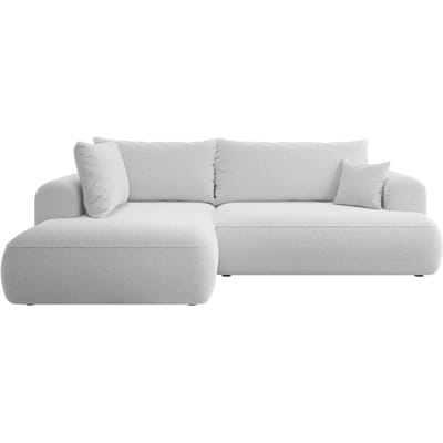 Hoekbank Philipa Big links bouclé met slaapfunctie | Selsey Design