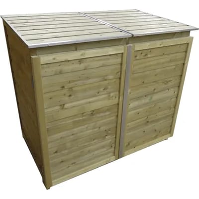 Lutrabox Afvalcontainerkast 2 Containers 65x122x125cm