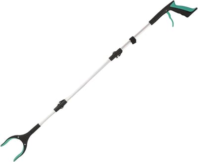 109 cm met magneet grijper, telescopische, draagbare en opvouwbare grijper, antislip klauw, hulpmiddel voor het oprapen van afval, geschikt voor ouderen, gehandicapten, schoonmakers, etc，groen
