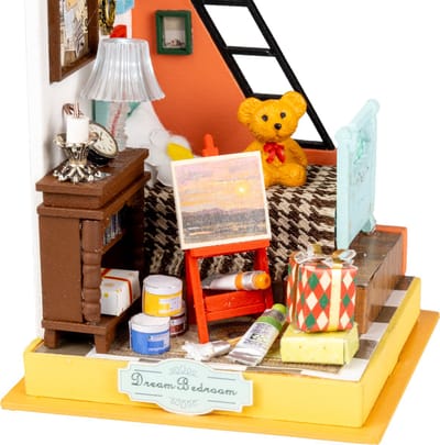 Miniatuur Bouwpakket S Volwassenen - Hout - DIY Poppenhuis - Bouwpakket - Dream Bedroom - Crafts&Co
