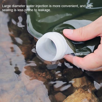 Sac à Eau pour Camping Pique-nique Extérieur Grande Capacité Sac Portable de Stockage d'Eau avec Robinet Sac à Eau Portable pour Voyage en Voiture vert foncé