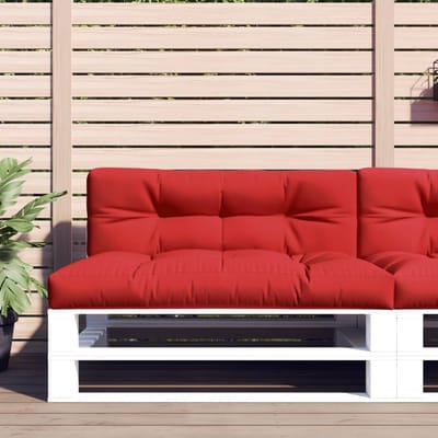 vidaXL - Palletkussens - 2 - st - stof - rood