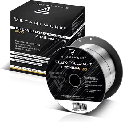 MIG MAG premium lasdraad - gevulde draad E71T-GS Ø 0,8 mm S100/ D100 draadrol met 1 kg