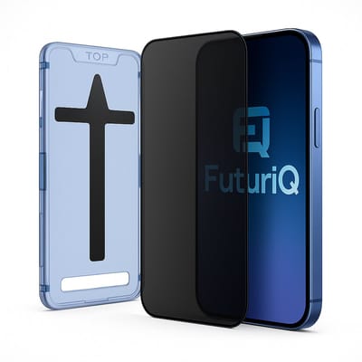 FuturiQ Privacy Glass Geschikt voor iPhone 17 Pro – Anti-Spy Privacy Bescherming – Volledig Dekking – Krasbestendig – Full Cover Tempered Glass – Inclusief Installatietool