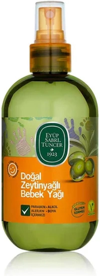 Eyüp Sabri Tuncer - Natuurlijke Olijfolie Babyolie - 280 ml - 100% Vegan - Glutenvrij - Alcoholvrij