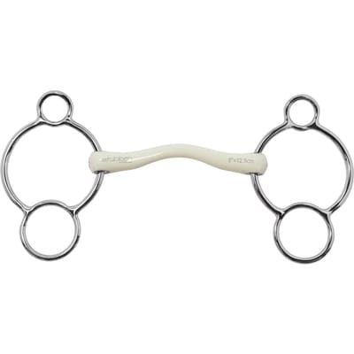 Mors voor paard met 3 ringen Stübben Fine Line Flex
