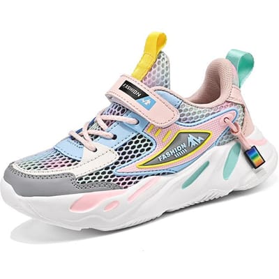 Mode Kinderschoenen Meisjes Sneakers School Sport Zomer Mesh Ademend Voor Kinderen Tennis Casual Schoenen 35 white