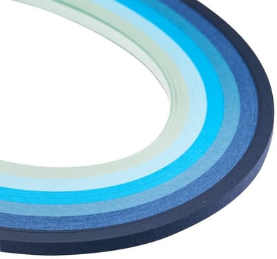 Cosensi - Dailygoods - 1200 Stuks Quilling Papier Strips Geleidelijk Blauw voor Ambachten