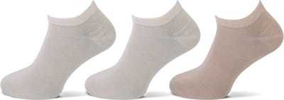 Teckel Sneakersokken Lipje Katoen Multi Beige 43-46 3 paar