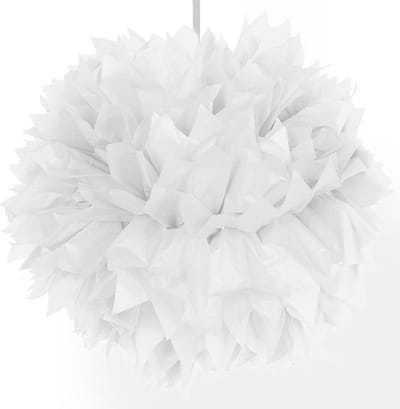 Folat - Pompom Wit 30 cm per stuk