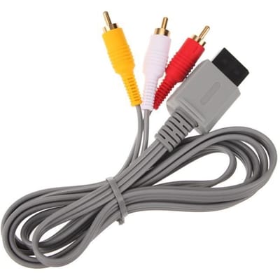Câble AV - Nintendo - Wii - 1,8m - RCA - Haute qualité wit