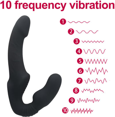 Strap U Urge Strapless Strap-On Vibrator - Zwart