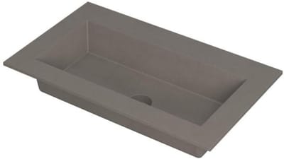 INK Kraft Wastafel Enkele Bak Zonder Kraangat - 800x450x10 mm - Quartz Beton